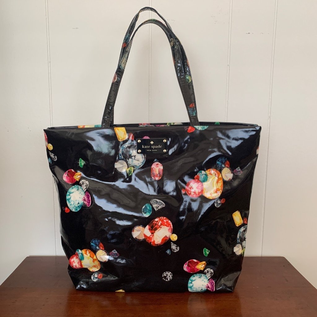 Kate Spade Vinyl Gem Stone Print Tote Bag
